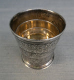 P&F Schafer 27 Piccadilly Silver Plate Antique Collapsible Cup