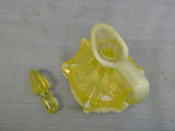 Fenton Topaz Opalescent Uranium Cactus Cruet with Stopper
