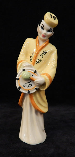 Vintage Ceramic Arts Studio Asian Drummer Figurine