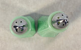 Vintage Greeen Jadeite Salt and Pepper Shakers