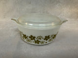 Set of 4 Vintage Pyrex Pieces with Lids - Spring Blossom "Crazy Daisy" Pattern