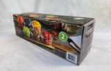 Home Essentials Set of 2 Acacia Serving Boards with 6 Glass Bowls - Brand New