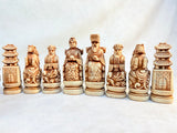 Chinese Themed Carved Resin Chess Pieces