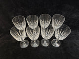 Set of 8 Atlantis Castelo Cut Crystal Water Goblets