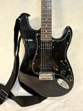 Black Squier Stratocaster Electric Guitar