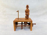 Handmade Mechanical Wood Golfer Toy