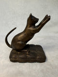 Vintage Bronze Cat Bookend