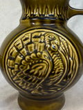 McCoy 7516 Green Turkey Pitcher and Washbowl Set