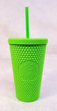 Lime Green Hobnail Starbuck Tumbler