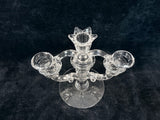 Vintage Cambridge Glass Three Candle Candelabra with 10 Inch Vase Arm