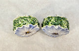 Ominibus OCI Fitz & Floyd Blue Pansy Salt & Pepper Shakers