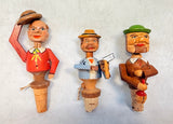 Set of 3 Vintage Mechanical Novelty Wine Stoppers