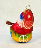 Christopher Radko Peace Out Santa Ornament
