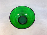 Vintage Anchor Hocking Forest Green Punchbowl Set with 16 Cups