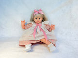 Vintage Wicker Doll Stroller with Madame Alexander Doll