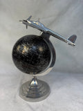 Art Deco Style World Globe with Airplane