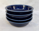 Set of 4 Cobalt Blue Fiesta Ware Bowls