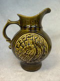 McCoy 7516 Green Turkey Pitcher and Washbowl Set