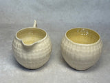Three Beleek Pieces - Sugar and Creamer and Vase