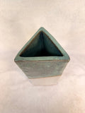 Pair of Triangular Glazed Stoneware Vases