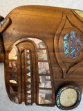 Balinese Wood Carving with Shell Inlays