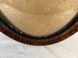 Antique Rosewood Oval Picture Frame with Convex Glass