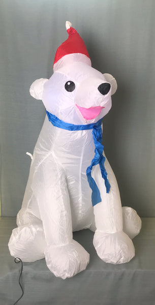 3.5 ft. LED Christmas Polar Bear Inflatable - Like New!