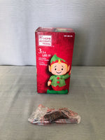 3.5 ft. LED Christmas Elf Inflatable by Gemmy  - Like New!