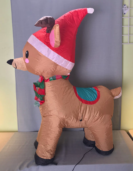 3.5 ft. LED Christmas Reindeer Inflatable - Like New!