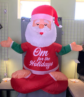 5 ft. LED Christmas Yoga Santa Inflatable  by Gemmy - Like New!