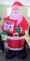 9 ft. LED Giant-Sized Santa Countdown to Christmas Inflatable - Like New!