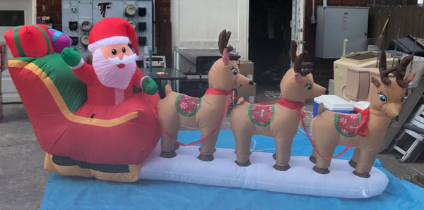 12 ft. LED Santa's Sleigh Scene Christmas Inflatable - Like New!
