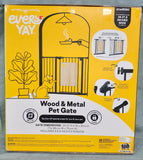 EveryYay Wood & Metal Pet Gate - Standard, 29"-37.9" Width - Brand New!