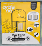 EveryYay Wood & Metal Pet Gate - Standard, 29"-37.9" Width - Brand New!