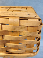 Longaberger 1999 11" x 7.5" Woven Basket w/One Handle