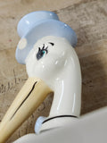 Stork Baby Boy Planter Rubens Originals 1959 Japan