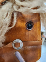 21" Wooden Rocking Horse with Yarn Mane and Tail