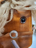 21" Wooden Rocking Horse with Yarn Mane and Tail