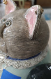 Madam Cat Ceramic Cookie Jar, S. Duncan Pottery Signed
