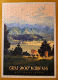 500 Piece Great Smoky Mountains National Park Vintage Poster Puzzle - Certified Complete!