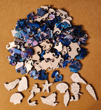 127 Piece Craft Hub Mermaid Round Wooden Puzzle - Certified Complete!