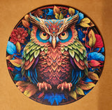 Mandala Owl Wooden Jigsaw Puzzle by Quordle Puzzles - Certified Complete!