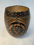 Hand-Painted Gourd Vessel
