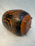 Hand-Painted Gourd Vessel