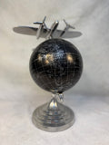 Art Deco Style World Globe with Airplane