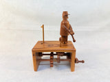 Handmade Mechanical Wood Golfer Toy