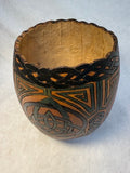 Hand-Painted Gourd Vessel