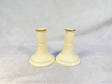 Pair of Lenox Ivory Rose Candlesticks - Brand New!