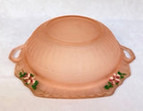 Hocking Mayfair Open Rose Frosted Pink Serving Set
