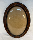 Antique Rosewood Oval Picture Frame with Convex Glass
